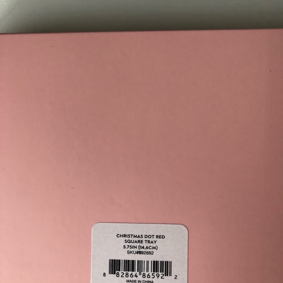 Kate Spade Lenox Christmas Dot Red Square Tray (NWT) - Picture 5 of 7
